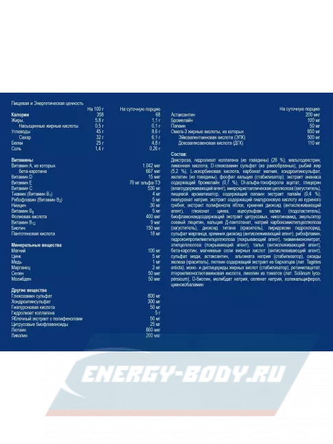 Суставы, связки Orthomol Tendo курс 30 дней, Лимон - грейпфрут