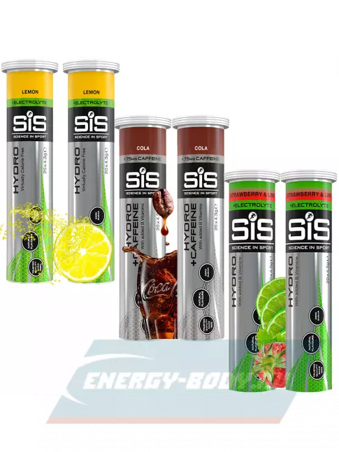SCIENCE IN SPORT (SiS) GO Hydro Tablet 20s 6 x 20 таблеток, Лимон, Кола, Клубника - Лайм SCIENCE IN SPORT (SiS) GO Hydro Tablet 20s 6 x 20 таблеток, Лимон, Кола, Клубника - Лайм