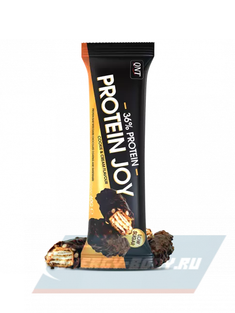 Батончик протеиновый QNT PROTEIN JOY BAR 60 г, Печенье с Кремом