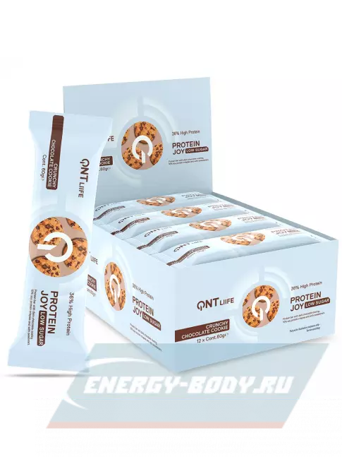 Батончик протеиновый QNT PROTEIN JOY BAR 12 x 60 г, Печенье с Кремом