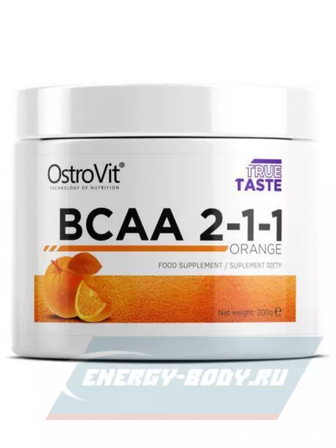 ВСАА OstroVit BCAA 2:1:1 200 г, Апельсин