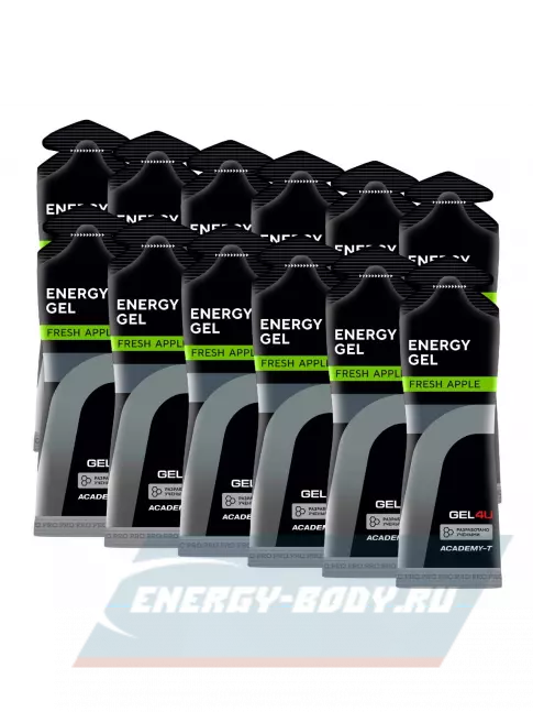 Энергетический гель GEL4U Energy GEL 12 x 60 г, Яблоко