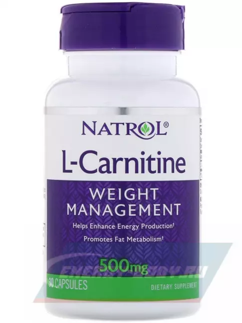L-Карнитин Natrol L-Carnitine 500 mg0 30 капсул, Нейтральный