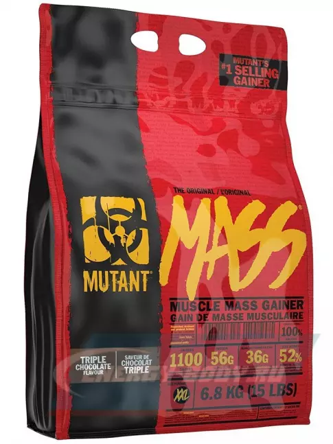 Гейнер Mutant Mass 6800 г + шейкер, Тройной шоколад Гейнер Mutant Mass 6800 г + шейкер, Тройной шоколад