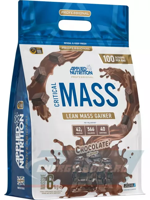 Гейнер APPLIED NUTRITION Critical Mass Professional 6000 г, Шоколад