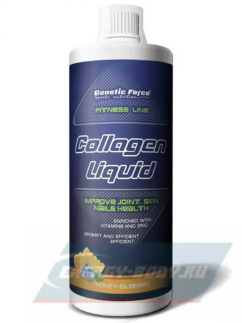 COLLAGEN GENETIC FORCE Collagen Liquid 1000 мл., Черника-мед COLLAGEN GENETIC FORCE Collagen Liquid 1000 мл., Черника-мед