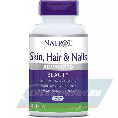  Natrol Skin Hair & Nails with Lutein Нейтральный, 60 капсул