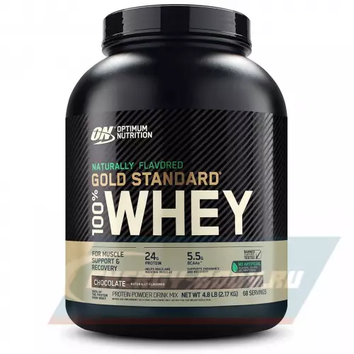  OPTIMUM NUTRITION Naturally Flavored Gold Standard 100% Whey Шоколад, 2178 г