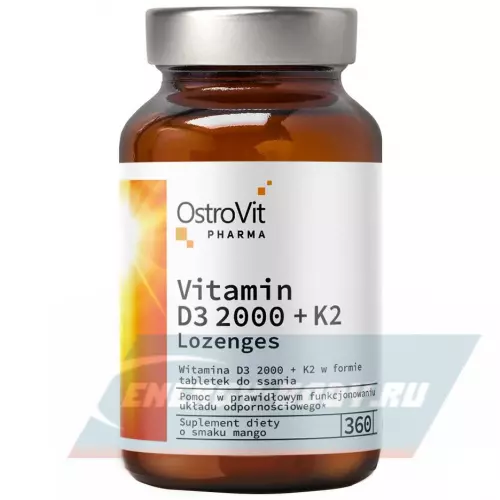  OstroVit Vitamin D3 2000 + K2 Lozenges 360 таблеток