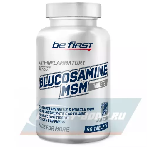 Глютамин Be First Glucosamine MSM (глюкозамин МСМ) 60 таблеток