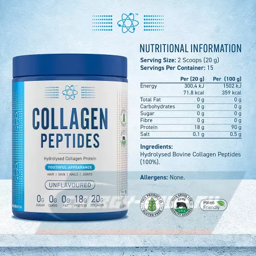 COLLAGEN Applied Nutrition COLLAGEN PEPTIDES не ароматизированный, 300 гр