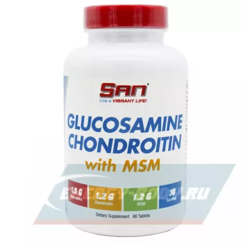 Суставы, связки SAN Glucosamine-Chondroitin-MSM 90 таблеток