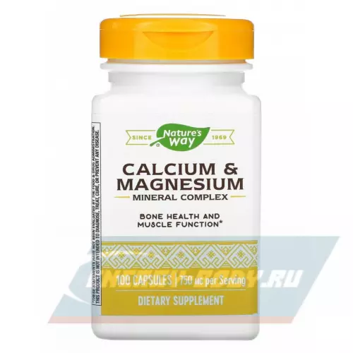  Nature-s Way Calcium-Magnesium 100 капсул