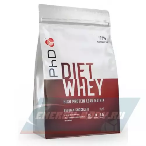  PhD Nutrition Diet Whey High Protein Lean Matrix Бельгийский шоколад, 2000 г