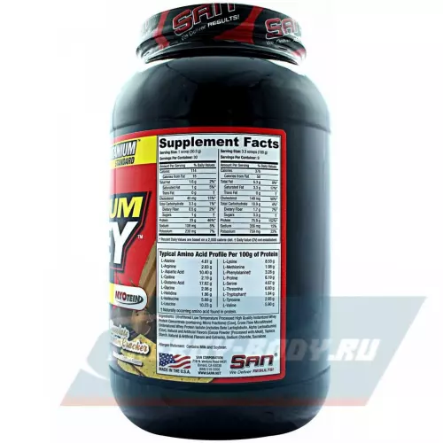  SAN 100% Pure Titanium Whey Шоколадный крекер, 909 г