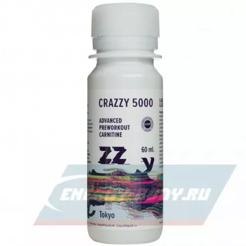 L-Карнитин LIQUID & LIQUID L-Carnitine Crazzy 5000 + Coffein Красные ягоды, 1x60 мл (шот)
