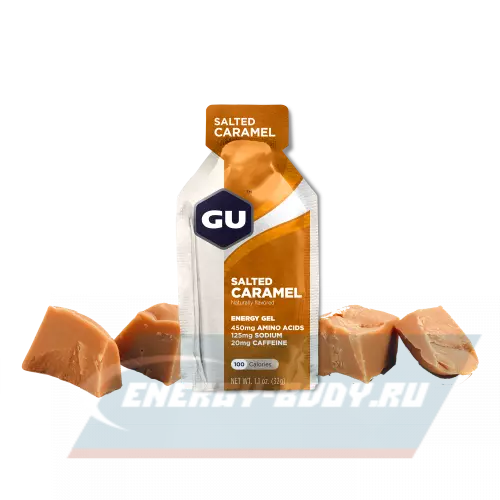Энергетический гель GU ENERGY GU ORIGINAL ENERGY GEL 20mg caffeine Соленая карамель, 32 г