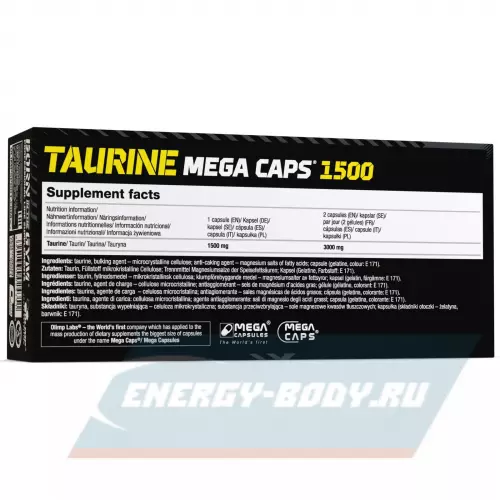 Аминокислотны OLIMP Taurine Mega caps 1500 Нейтральный, 120 капсул
