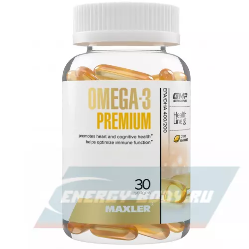 Omega 3 MAXLER Omega-3 Premium (USA) 30 капсул