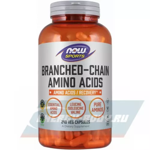 Аминокислотны NOW FOODS Branched-Chain Amino Acids 240 веган капсул