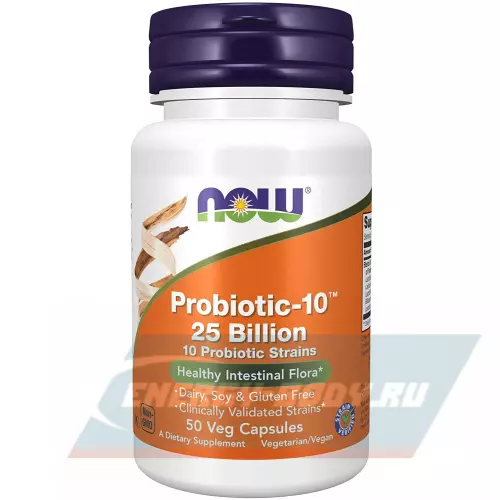  NOW FOODS Probiotic-10 25 Billion 50 веган капсул