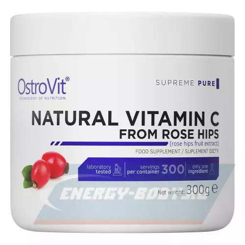  OstroVit Natural Vitamin C From Rose Hips supreme PURE Натуральный, 300 г