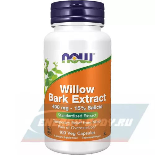  NOW FOODS Willow Bark Extract 400 mg 100 вегетарианские капсулы