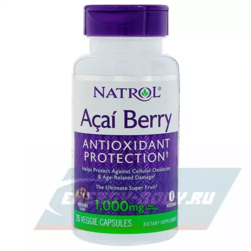  Natrol AcaiBerry 1000 mg Нейтральный, 75 капсул
