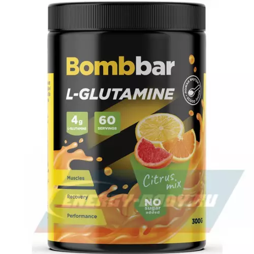 Глютамин Bombbar Глютамин Pro Цитрусовый микс, 300 г
