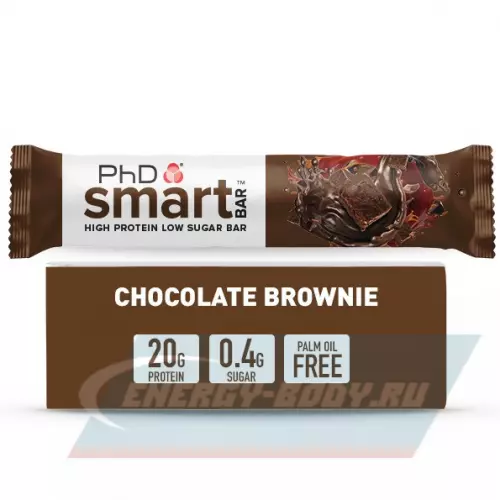 Батончик протеиновый PhD Nutrition Smart Bar Шоколадный Брауни, 64 г