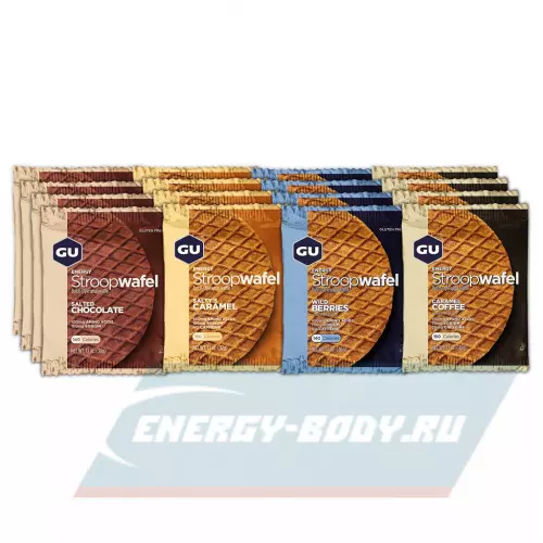 Батончик энергетический GU ENERGY 1x16 GU ENERGY STROOPWAFEL Mix, 16 вафель