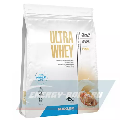  MAXLER Ultra Whey Соленая карамель, 450 г