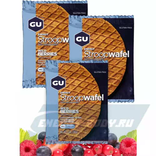 Батончик энергетический GU ENERGY GU ENERGY STROOPWAFEL no caffeine Дикие ягоды, 1 x 3