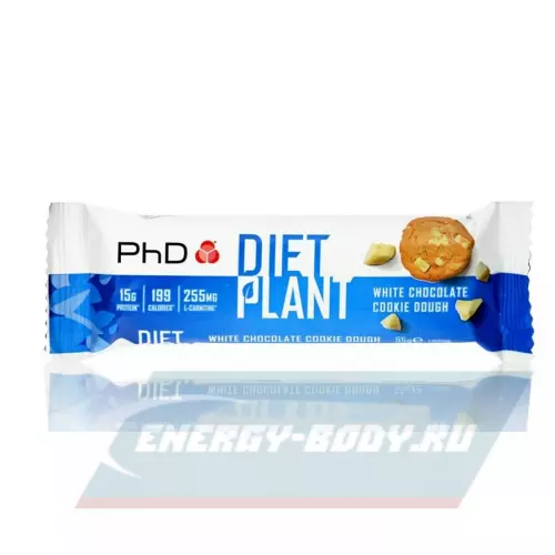 Батончик протеиновый PhD Nutrition DIET PLANT Белый шоколад, 55 гр