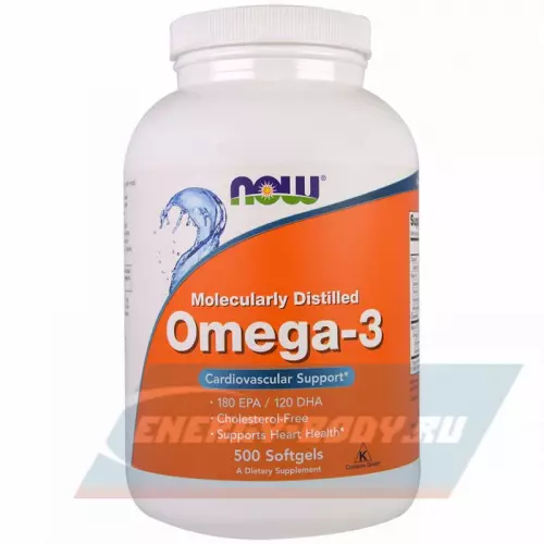 Omega 3 NOW FOODS Omega-3 - Омега 3 1000 мг Нейтральный, 500 гелевых капсул