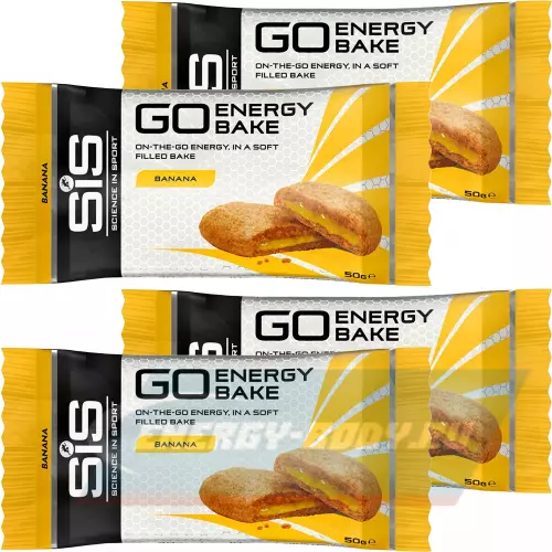 Батончик энергетический SCIENCE IN SPORT (SiS) GO Energy Bake Банан, 4 х 50 г