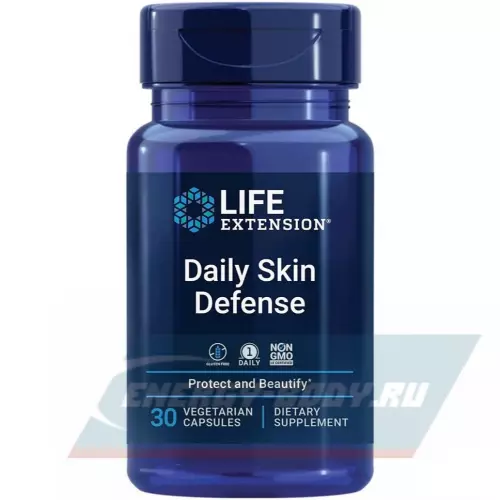  Life Extension Daily Skin Defense 30 вегетарианских капсул