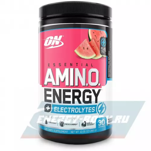 Аминокислотны OPTIMUM NUTRITION Essential Amino Energy + Electrolytes Арбузный всплеск, 285 г