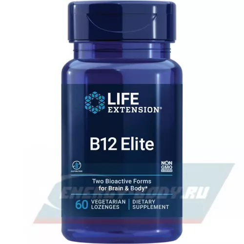  Life Extension B12 Elite 60 вегетарианские пастилки