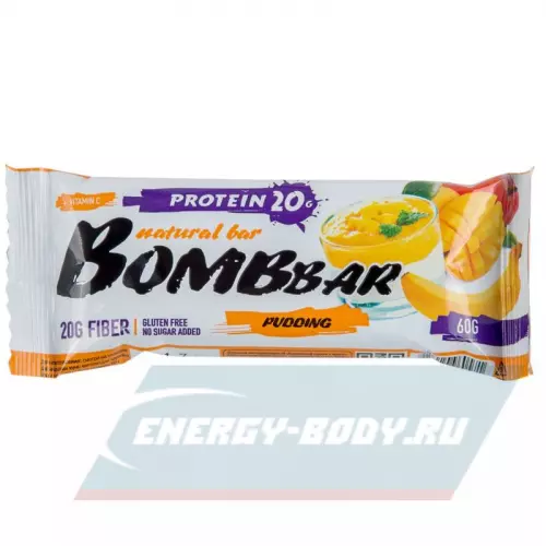 Батончик протеиновый Bombbar Protein Bar Пудинг с ароматом манго и банана, 28 x 60 г