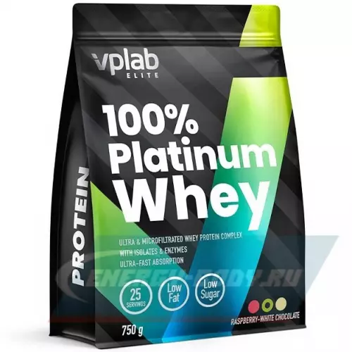 VP Laboratory 100% PLATINUM WHEY Малина-Белый шоколад, 750 г