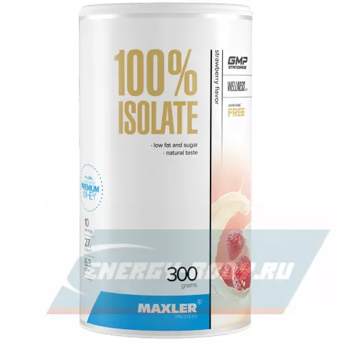  MAXLER 100% Isolate клубника, 300 г