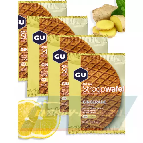 Батончик энергетический GU ENERGY GU ENERGY STROOPWAFEL no caffeine Имбирь, 1 x 4