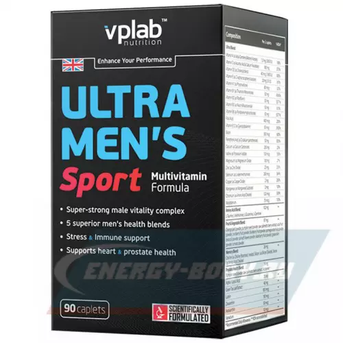 Витамины для мужчин VP Laboratory ULTRA MEN'S SPORT 90 капс, Нейтральный