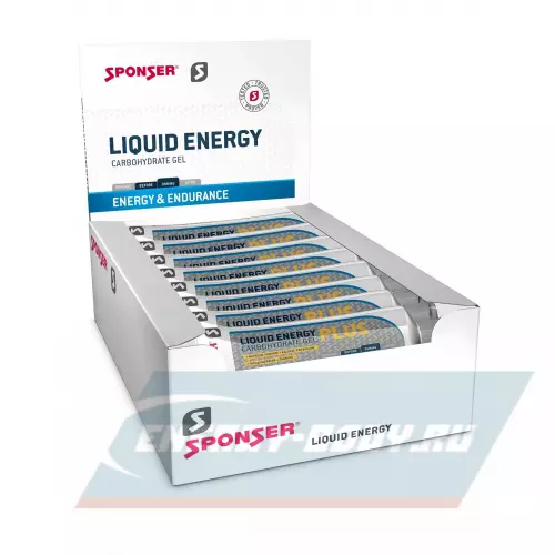 Энергетический гель SPONSER LIQUID ENERGY PLUS 50mg caffeine Карамель, 1 тюбик x 70 г