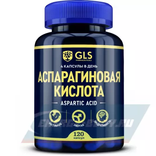  GLS pharmaceuticals Аспарагиновая кислота с витамином D3 120 капсул