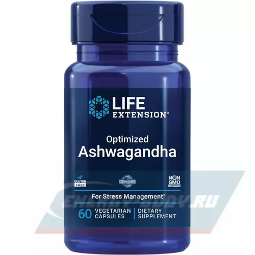  Life Extension Optimized Ashwagandha 60 вегетарианских капсул