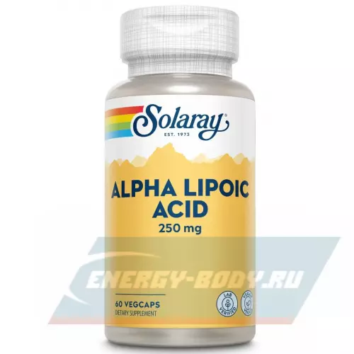  Solaray Alpha Lipoic Acid 250 mg 60 веган капсул