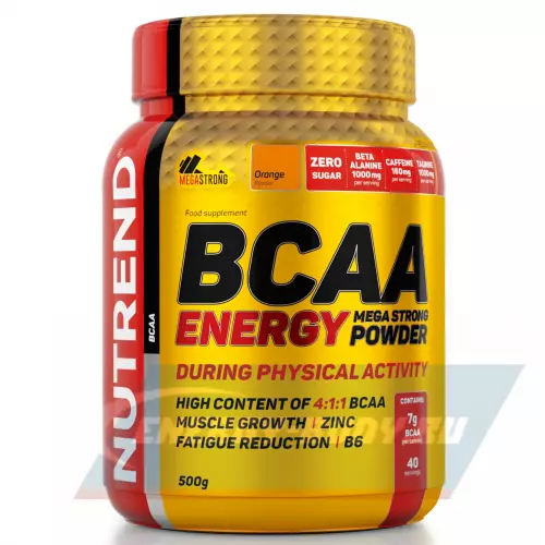 ВСАА NUTREND BCAA Energy MEGA Strong Power 4:1:1 Апельсин, 500 г