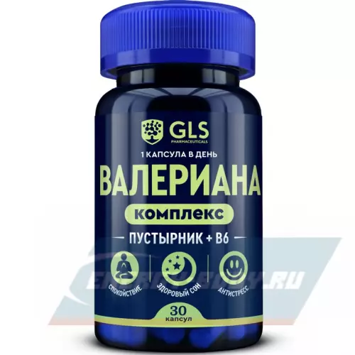  GLS pharmaceuticals Валериана комплекс с пустырником и В6 30 капсул